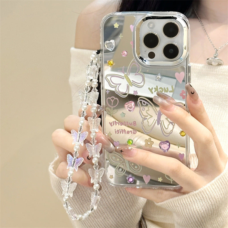 Lilac Butterfly Case for iPhone Clear Phone Case Design