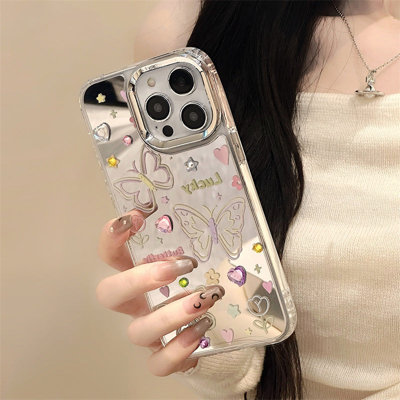 Lilac Butterfly Case for iPhone Clear Phone Case Design