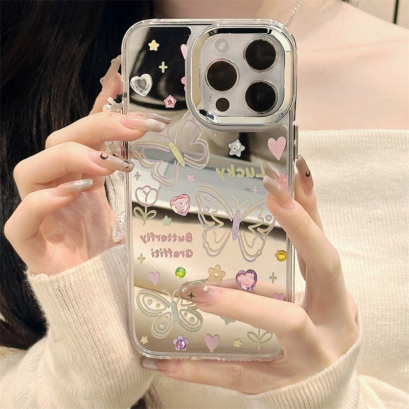 Lilac Butterfly Case for iPhone Clear Phone Case Design