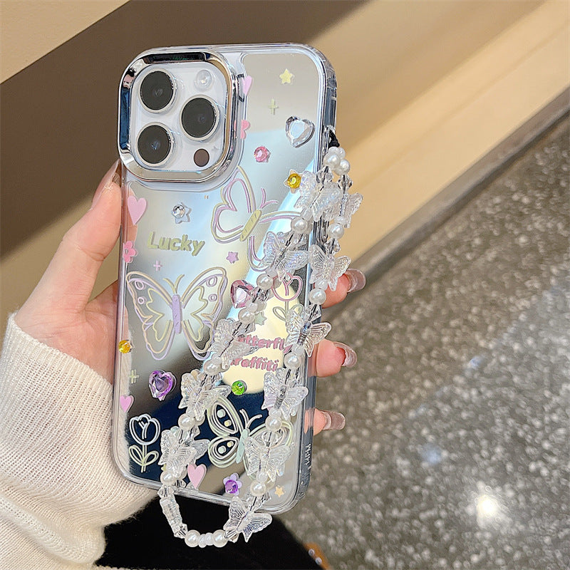 Lilac Butterfly Case for iPhone Clear Phone Case Design