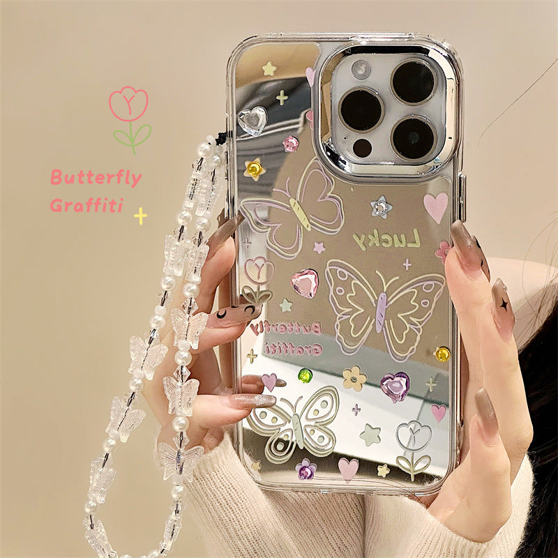 Lilac Butterfly Case for iPhone Clear Phone Case Design