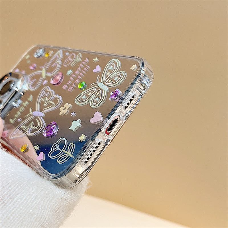 Lilac Butterfly Case for iPhone Clear Phone Case Design