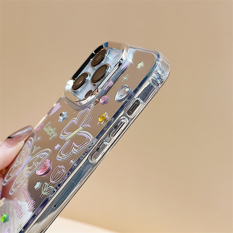 Lilac Butterfly Case for iPhone Clear Phone Case Design