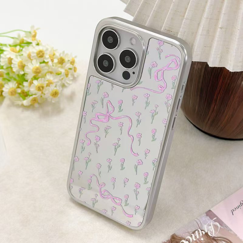 Frost  Mirror magnetic bow flower iphone case