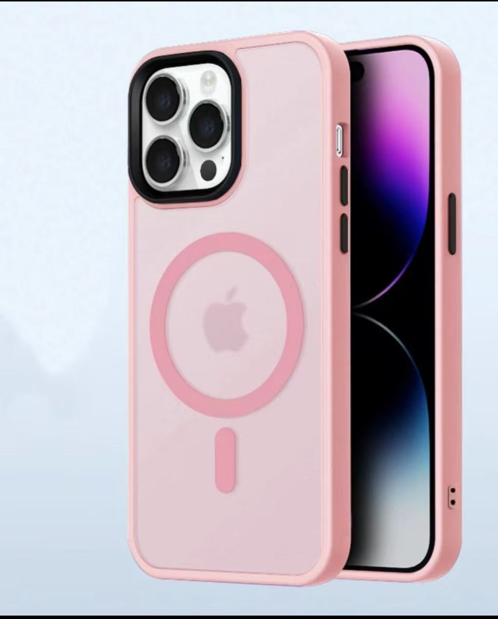 Magnetic Translucent  Matte Shockproof for iPhone Case  (Compatible with MagSafe)