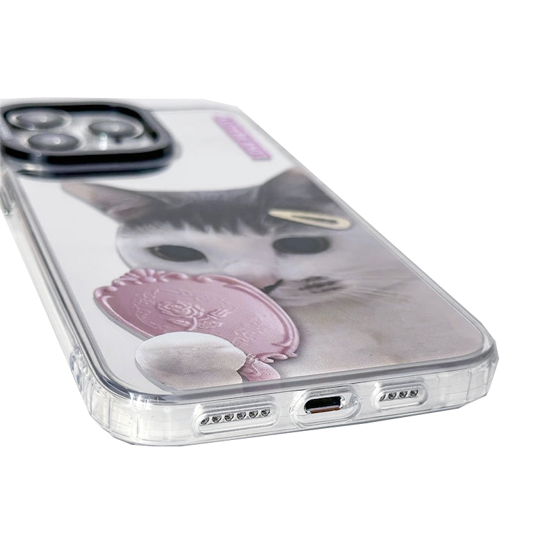 Mirror Creative Little Cat Shockproof iPhone Case
