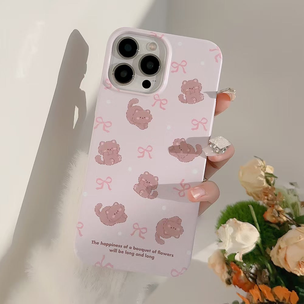 pink kitten Film Double Layer Protection iPhone Case