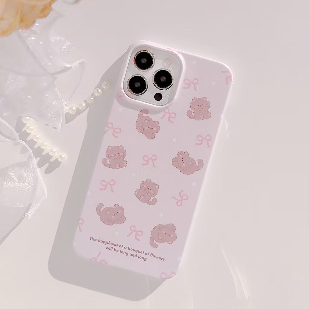 pink kitten Film Double Layer Protection iPhone Case