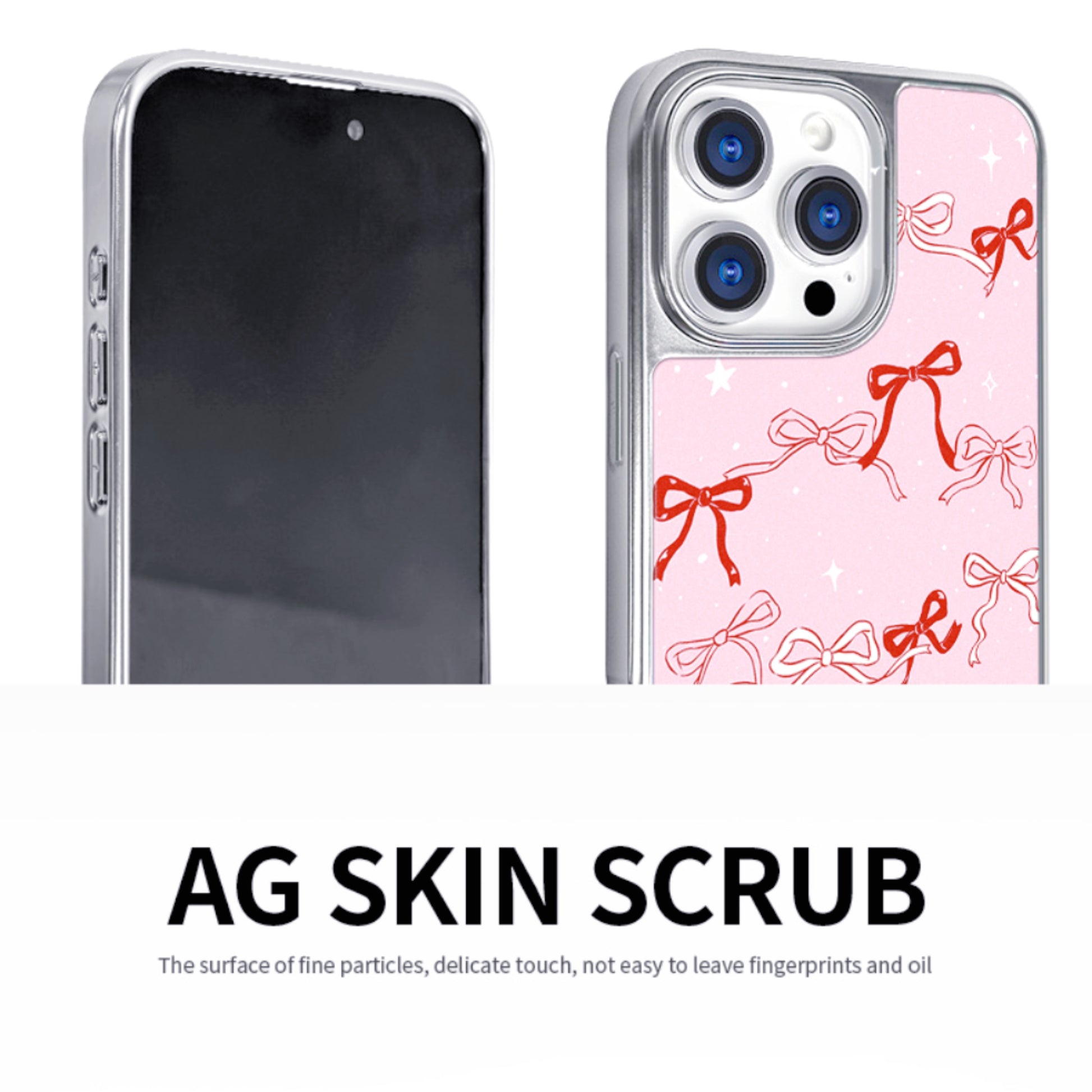 Pink bow magnetic anti-drop iPhone case
