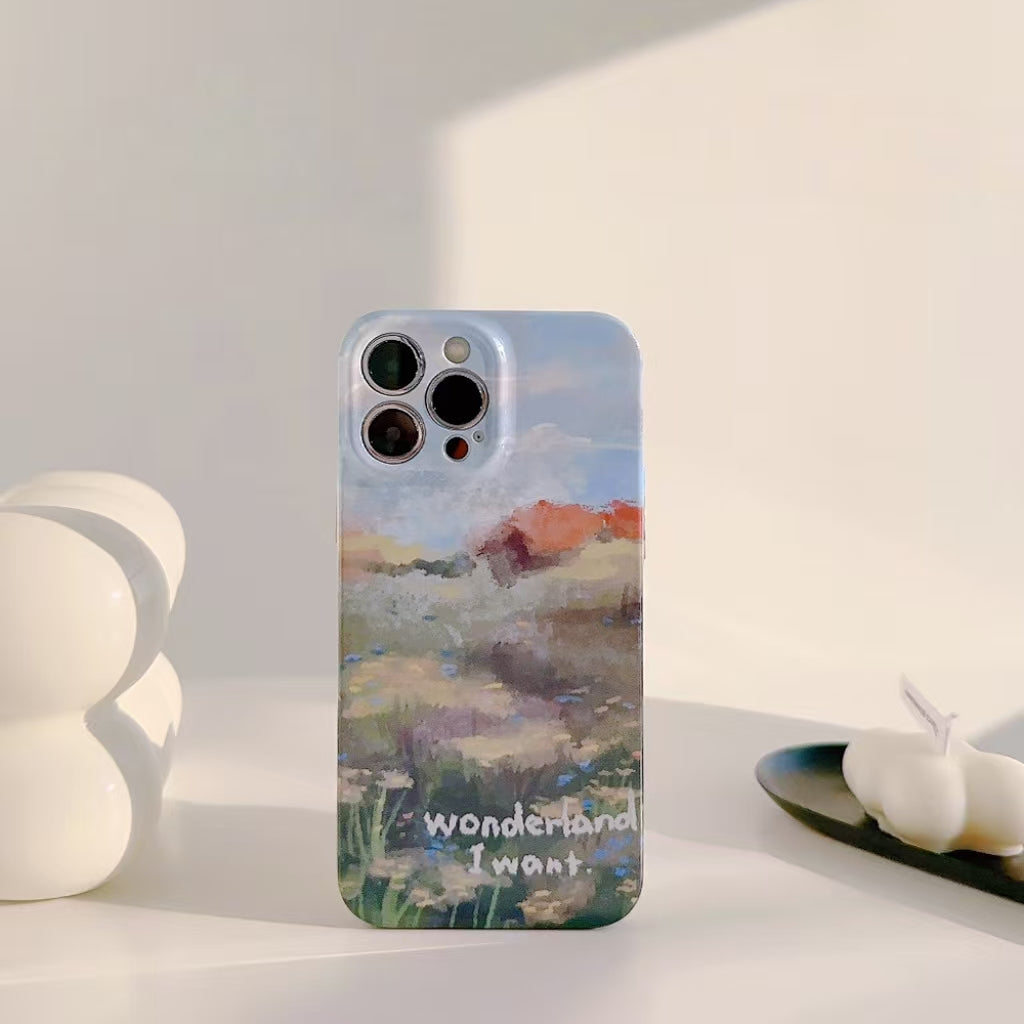 Monet Garden Film Double Layer Protection iPhone Case