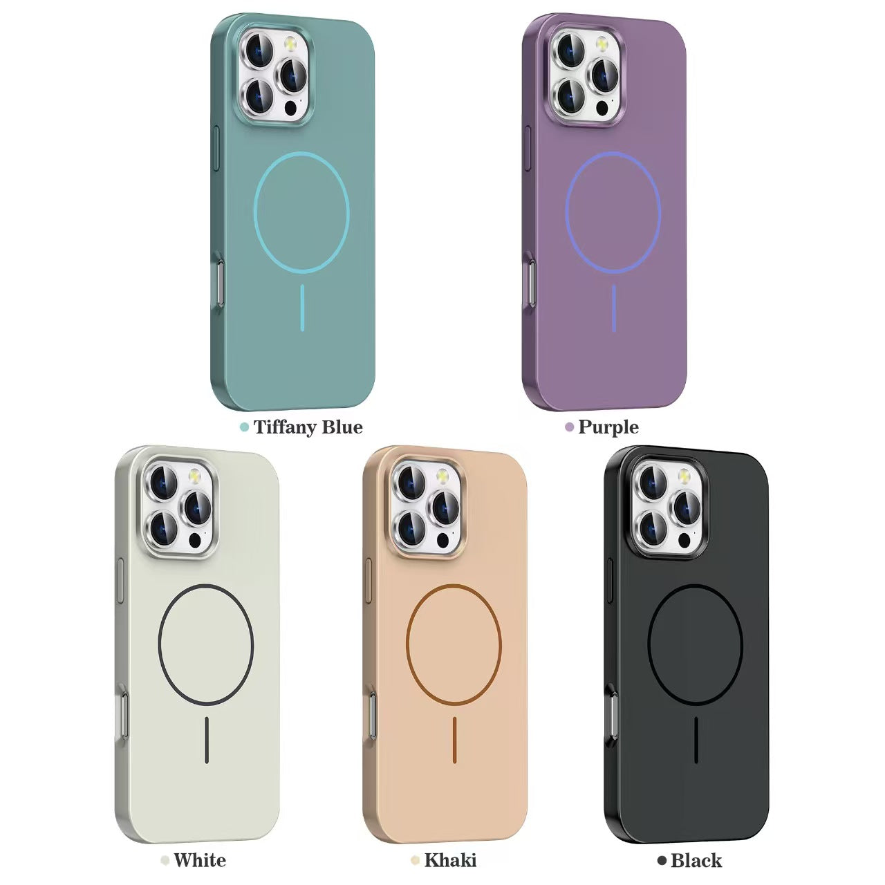 Compatible with Magsafe Full Camera Protection Drop Protection Magnetic Frosted Phone Case