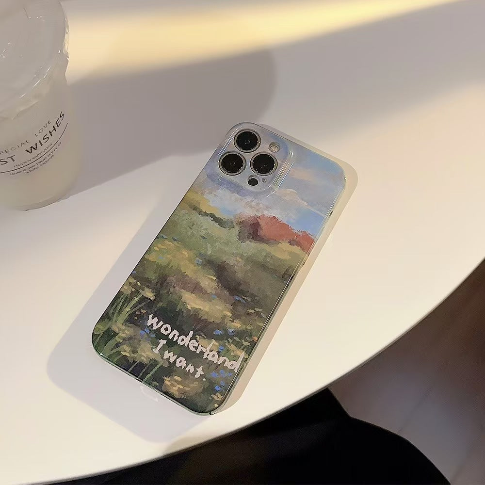 Monet Garden Film Double Layer Protection iPhone Case