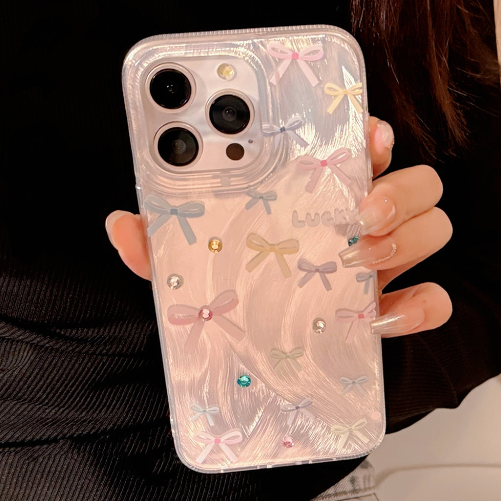 Dopamine colorful bow anti-falling iphone case