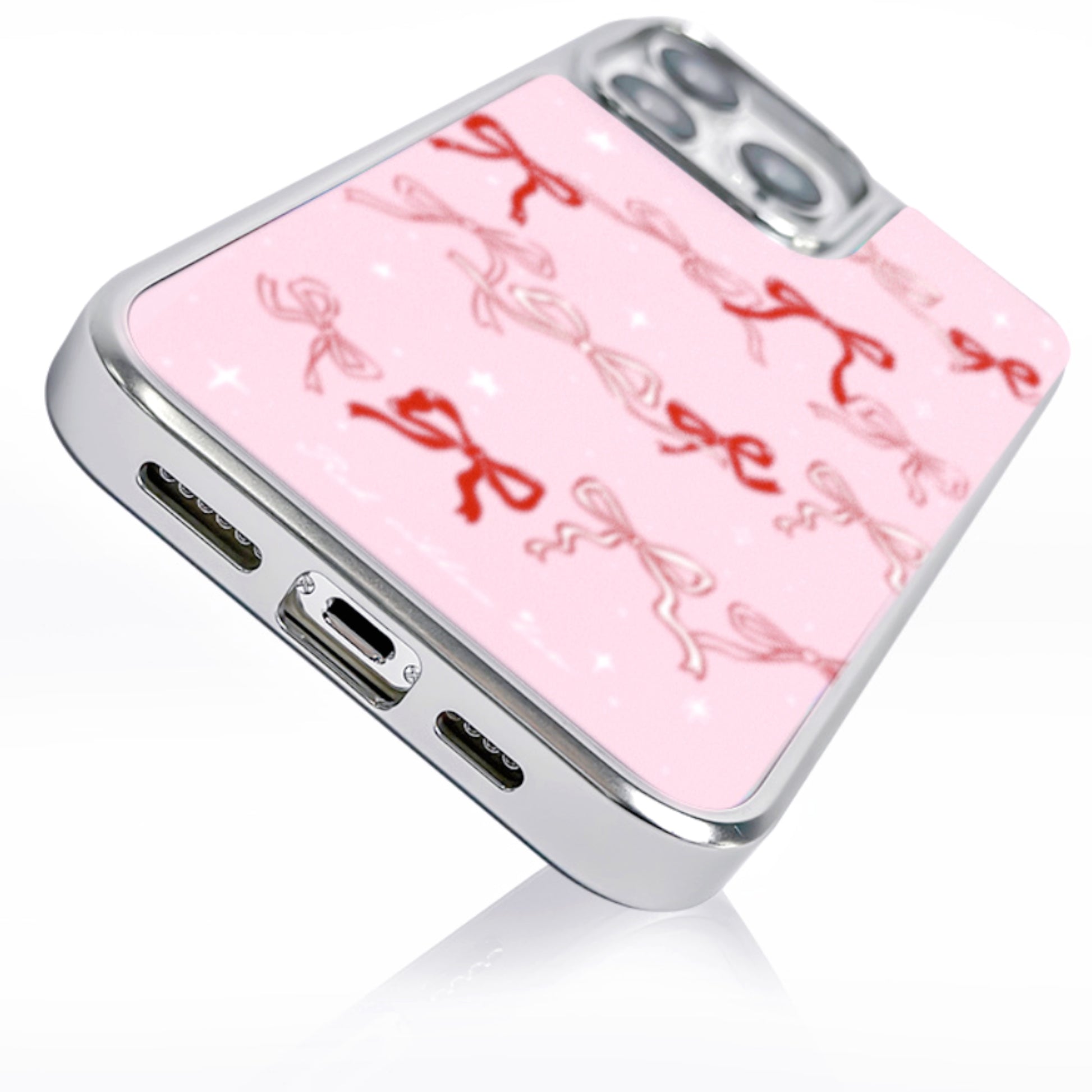 Pink bow magnetic anti-drop iPhone case