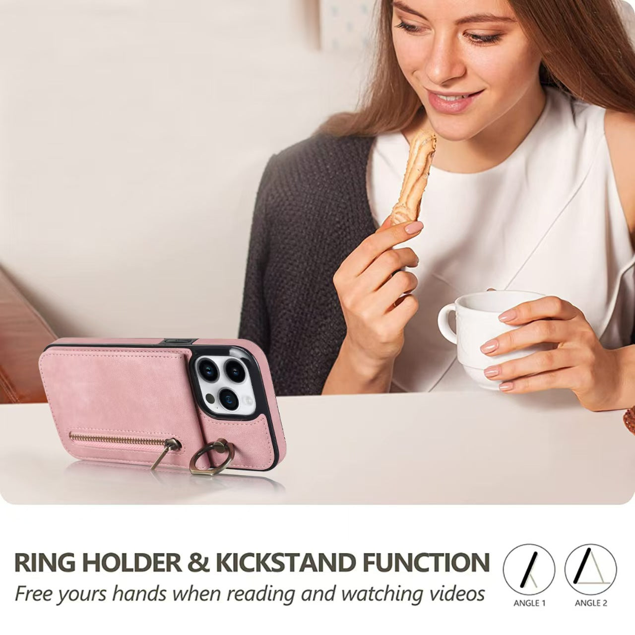 Blaze  PU Leather Stand Wallet iPhone Case with Card Holder