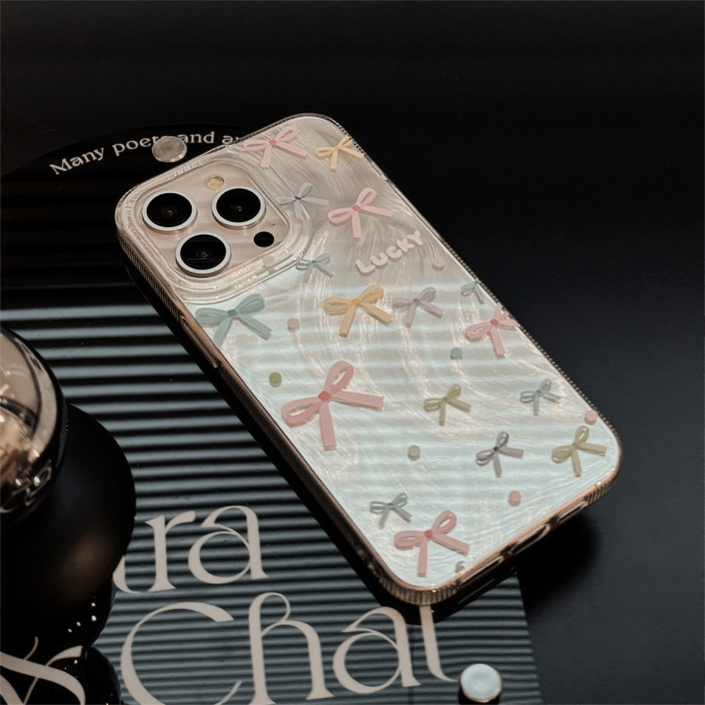 Dopamine colorful bow anti-falling iphone case