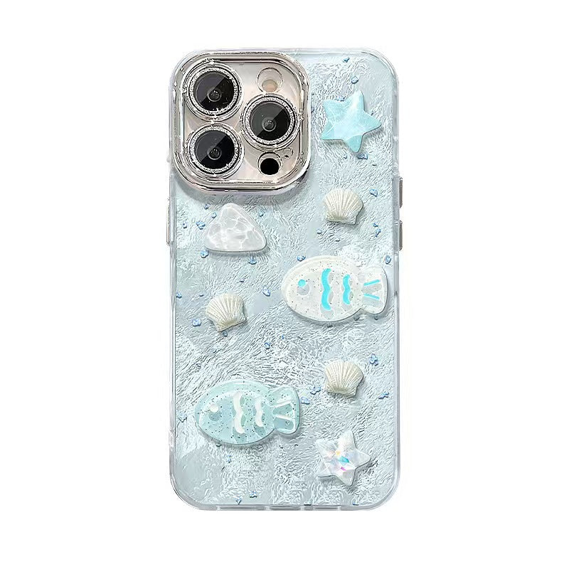 Glacier Pattern Lens All Inclusive Frosted Phone Case
