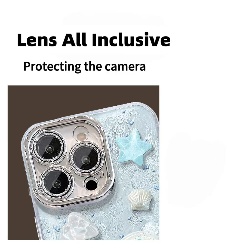 Glacier Pattern Lens All Inclusive Frosted Phone Case