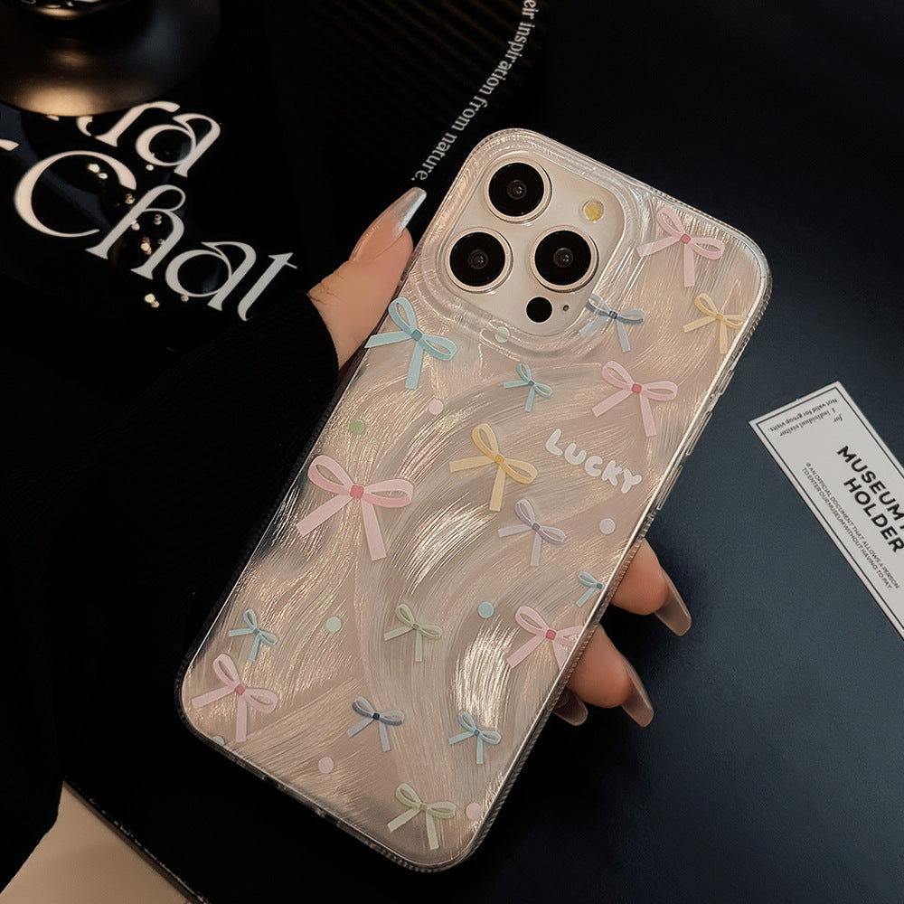 Dopamine colorful bow anti-falling iphone case