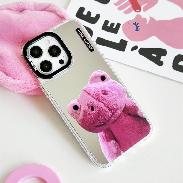 Creative Couple Frog Mirror Anti-Shatter iPhone Case