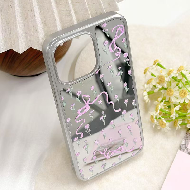 Frost  Mirror magnetic bow flower iphone case
